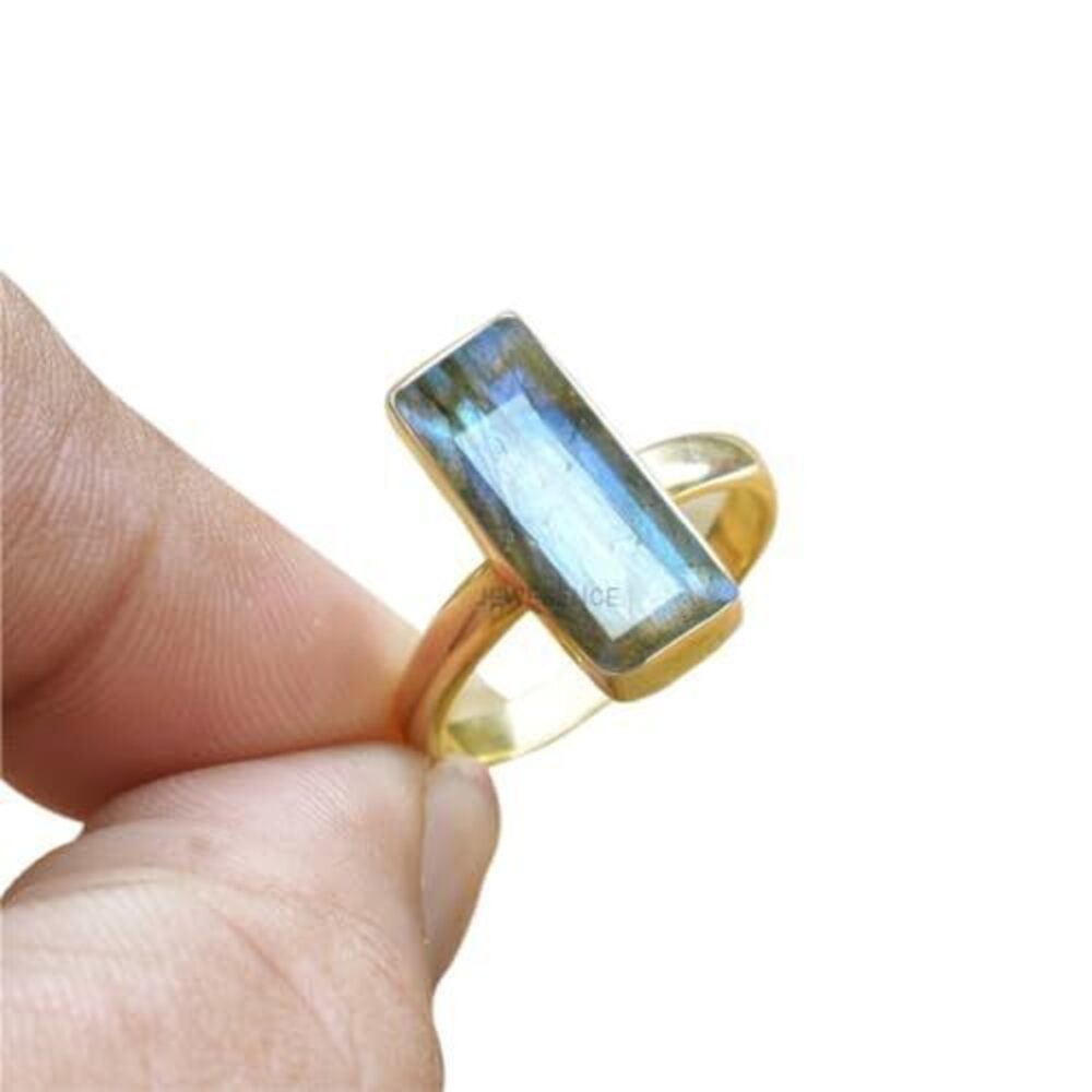 5337 18K Yellow Gold Plated Solid Sterling Silver Ring & Girls Natural